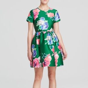 Kate Spade Women’s Green Floral Mini Dress Size 10